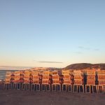 Trampas para langostas en Pleasant Bay, Nova Scotia